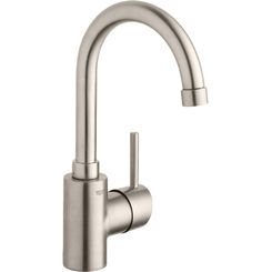 brushed faucet nickel handle moen cia grohe concetto bathroom lavatory