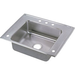 Click here to see Elkay DRKADQ282255 Elkay DRKADQ282255 Lustertone Classic Single Bowl Drop-In Classroom ADA Sink w/ Quick-clip, 5 Holes, Stainless