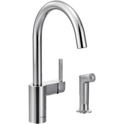 Click here to see Moen 7165 Moen 7165 Align Chrome One-Handle High Arc Kitchen Faucet