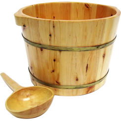 Click here to see Alfi AB6604 ALFI AB6604 Round Wooden Foot Soaking Tub