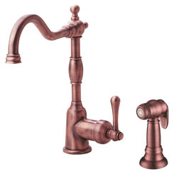 Click here to see Danze D401557AC Danze D401557AC Opulence Antique Copper One-Handle Kitchen Faucet with Spray