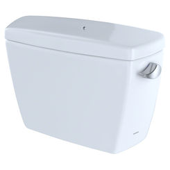 Click here to see Toto ST743SRB#01 Toto Drake G-Max 1.6 GPF Toilet Tank with Right-Hand Trip Lever and Bolt Down Lid, Cotton White - ST743SRB#01
