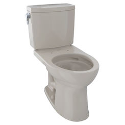 Click here to see Toto CST454CUFG#03 TOTO Drake II 1G Two-Piece Elongated 1.0 GPF Universal Height Toilet with CeFiONtect, Bone - CST454CUFG#03