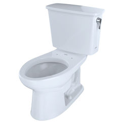Click here to see Toto CST744ERN#01 TOTO Eco Drake Transitional Two-Piece Elongated 1.28 GPF Toilet with Right-Hand Trip Lever, Cotton White - CST744ERN#01