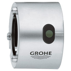 Click here to see Grohe 47458P00 GROHE 47458P00 Universal Shut-Off Handle Base - Matte Chrome