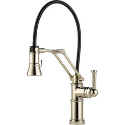 Click here to see Brizo 63225LF-PN Brizo 63225LF-PN Artesso Single-Handle Articulating Arm Pulldown Kitchen Faucet, Polished Nickel