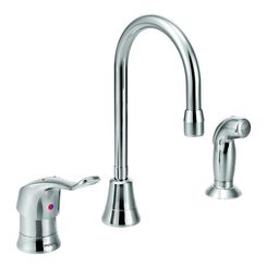 Click here to see Moen 8138 Moen 8138 M-Dura Chrome Single-Handle Kitchen Faucet with Side Sprayer