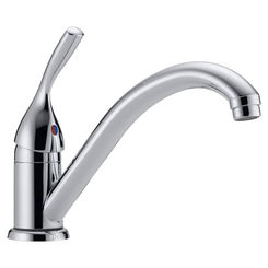 Click here to see Delta 101-DST Delta 101-DST Classic Single Handle Kitchen Faucet, 1-Hole, Chrome