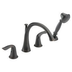 Click here to see Delta T4738-RB Delta T4738-RB Venetian Bronze Lahara Roman Tub with Handshower Trim