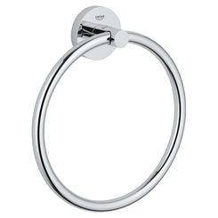 Click here to see Grohe 40365001 Grohe 40365001 Essentials Bathroom Towel Ring, StarLight Chrome 