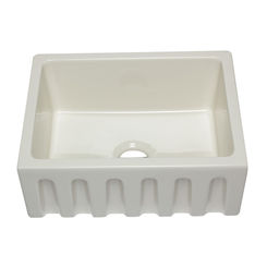 Click here to see Alfi AB2418HS-B ALFI AB2418HS-B Reversible Fireclay Farm-Style Kitchen Sink - Biscuit