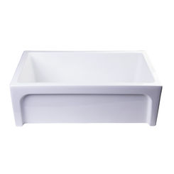 Click here to see Alfi AB3018ARCH-W ALFI AB3018ARCH-W Apron Thick Wall Fireclay Farm-Style Kitchen Sink, White
