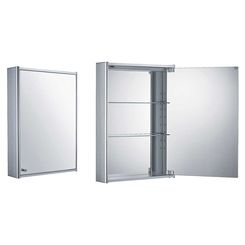Click here to see Whitehaus WHCAR-35 Whitehaus WHCAR-35 Single Two Sided Mirrored Door Medicine Cabinet, Aluminum