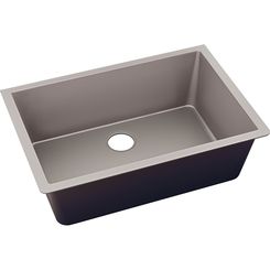 Click here to see Elkay ELXRU13322SM0 Elkay Quartz Luxe Single Bowl Undermount Sink - Silvermist (ELXRU13322SM0)