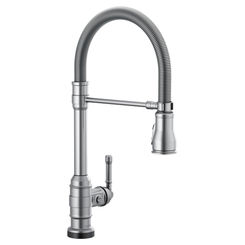 Click here to see Delta 9690T-AR-DST Delta 9690T-AR-DST Broderick One Handle Semi Pro Kitchen Faucet w/ Touch2O, Arctic Stainless