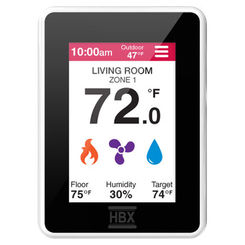 Click here to see HBX THM-0500 HBX THM-0500 WiFi Zoning System Touch Screen Programmable Thermostat
