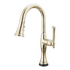 Click here to see Brizo 64958LF-PN Brizo 64958LF-PN Tulham Single-Handle, SmartTouch Pulldown Bar Faucet - Polished Nickel
