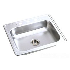 Click here to see Dayton KW10125224 Dayton KW10125224Stainless Steel Top Mount Single Bowl Kingsford Sink