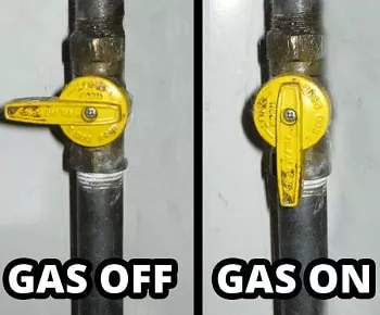 how to turn on a gas furnace open the gas line