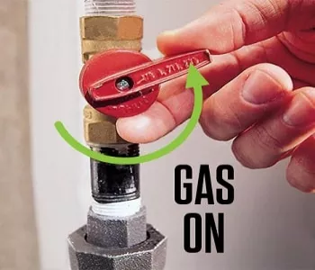 opening a gas valve