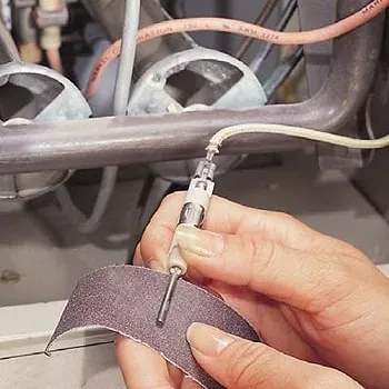 cleaning the thermocouple