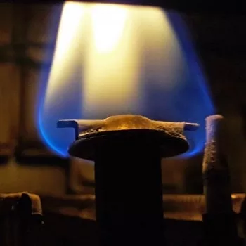 gas burner on a furnace