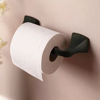 oil rubbed bronze moen voss toilet paper holder installed