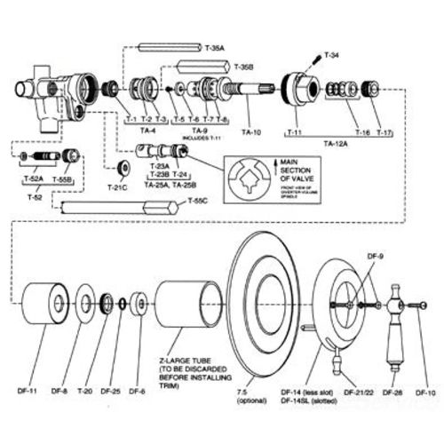 Symmons T-21C Retainer for Diverters