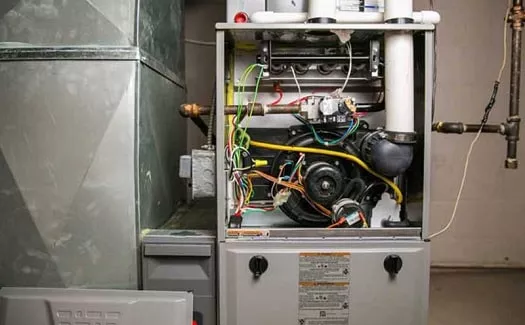 inside view of a furnace: common furnace noises and what they mean