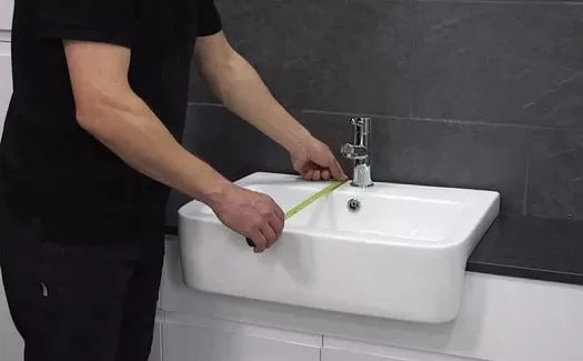 how to measure a bathroom sink wall-mounted