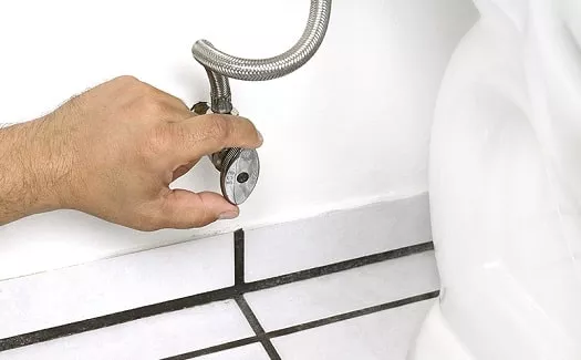 how to shut off water supply to toilet with shut off valve
