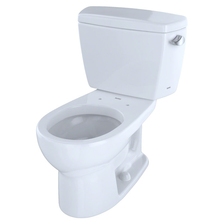 View 2 of Toto CST743ER#01 TOTO Eco Drake Two-Piece Round 1.28 GPF Toilet with Right-Hand Trip Lever, Cotton White - CST743ER#01