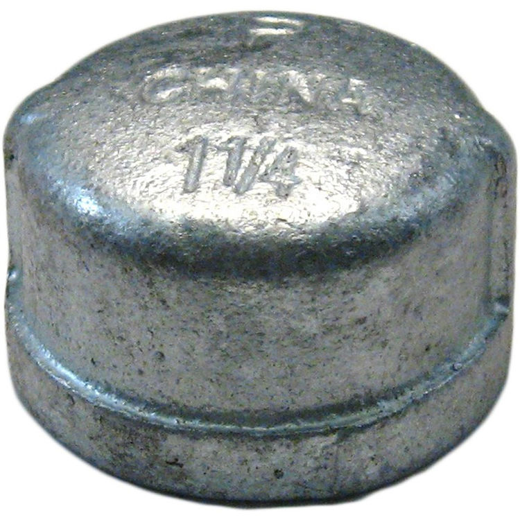 Commodity GALCAP114 Galvanized Cap, 1-1/4 Inch