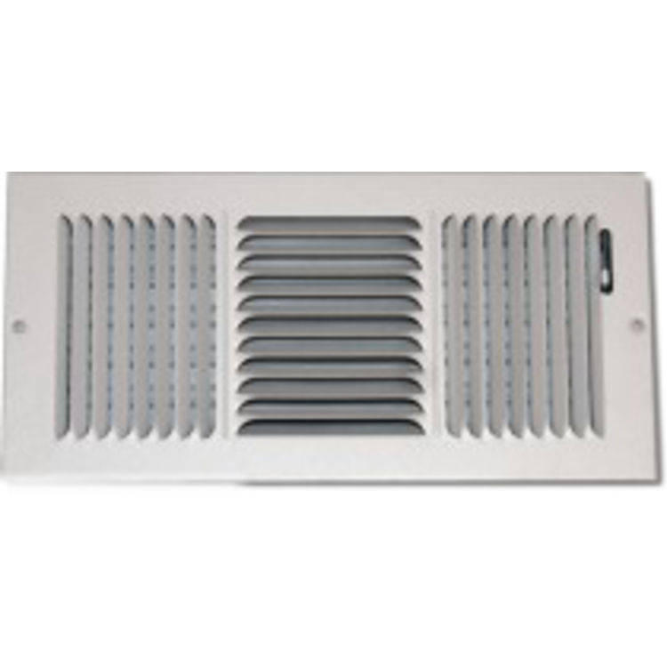 Shoemaker 845-0-20X18 20X18 White 3-Way Stamped Vent Cover - Shoemaker 845-0 Series