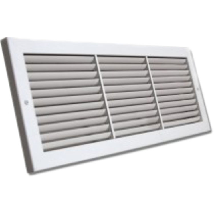 View 2 of Shoemaker 1100-28X10 Shoemaker 1100-28x10 Deluxe Baseboard Return Air Grille (Aluminum), Soft White