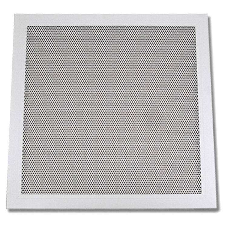 View 2 of Shoemaker 600PT-1X2-6 1x2x6 Soft White Perforated Return Air Grille T-Bar (Aluminum) - Shoemaker 600PT
