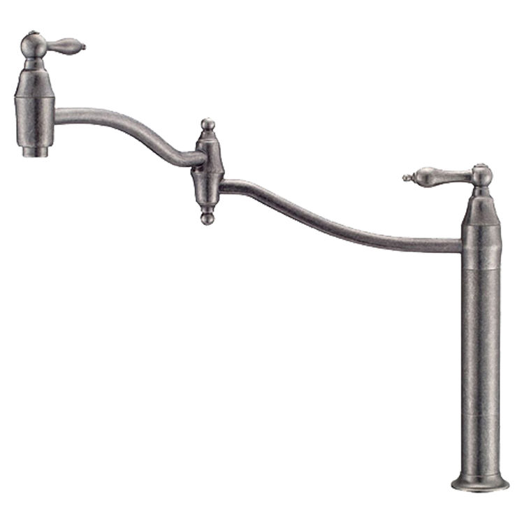 Danze D206040DN Danze D206040DN Fairmont Distressed Nickel Single Handle Deck Mount Pot Filler