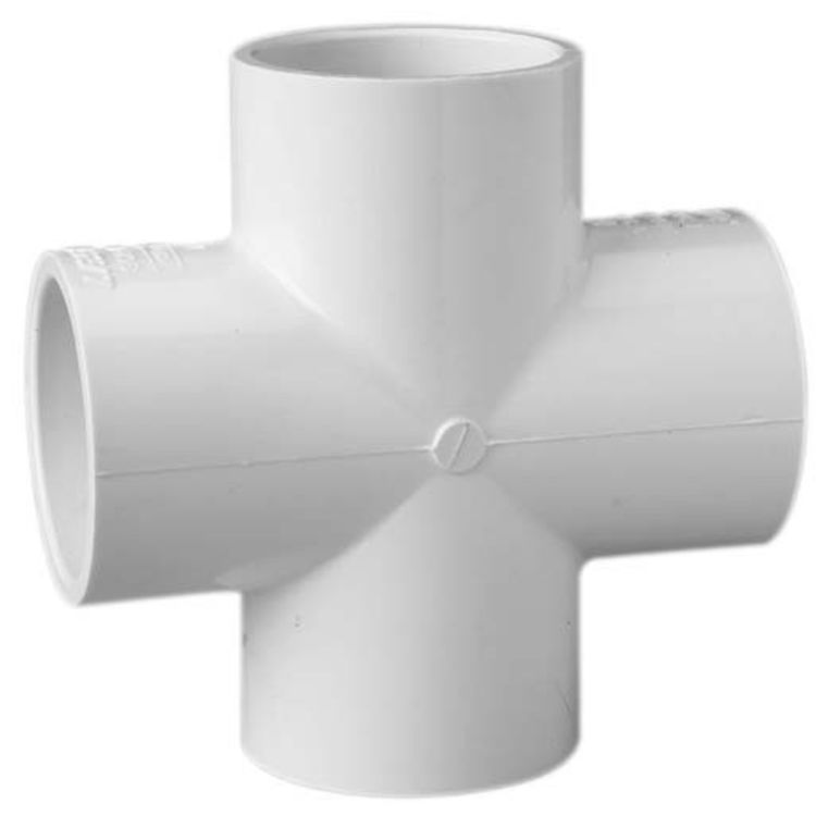 PVCCROSS114 Schedule 40 PVC Cross, 11/4 Inch PlumbersStock