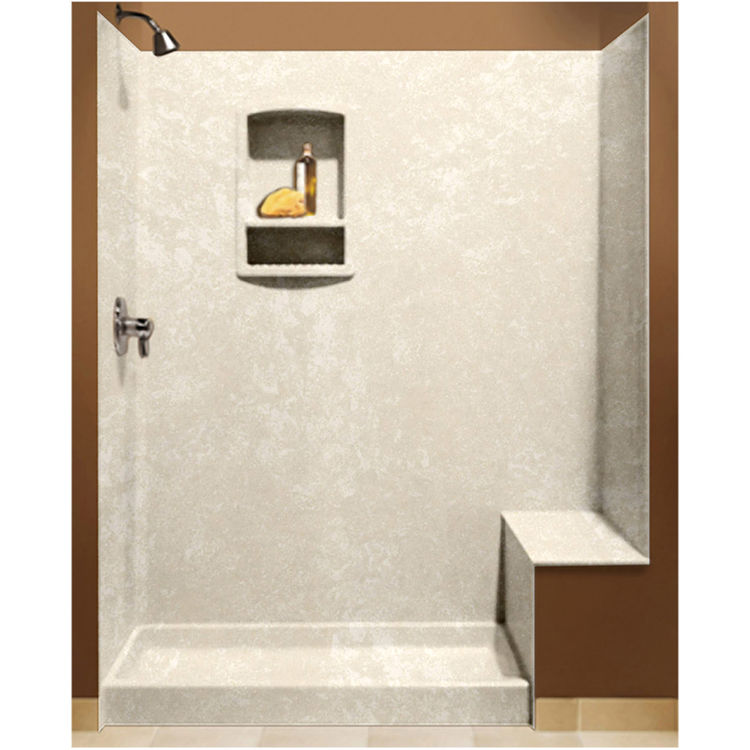 Swanstone BK326072126 Cloud Bone Shower Wall Kit With Floor, Wall,