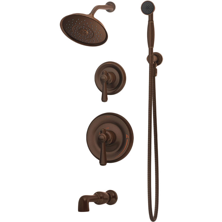 Symmons 5406ORB OilRubbed Bronze Degas Series Tub/Shower/Hand Shower System