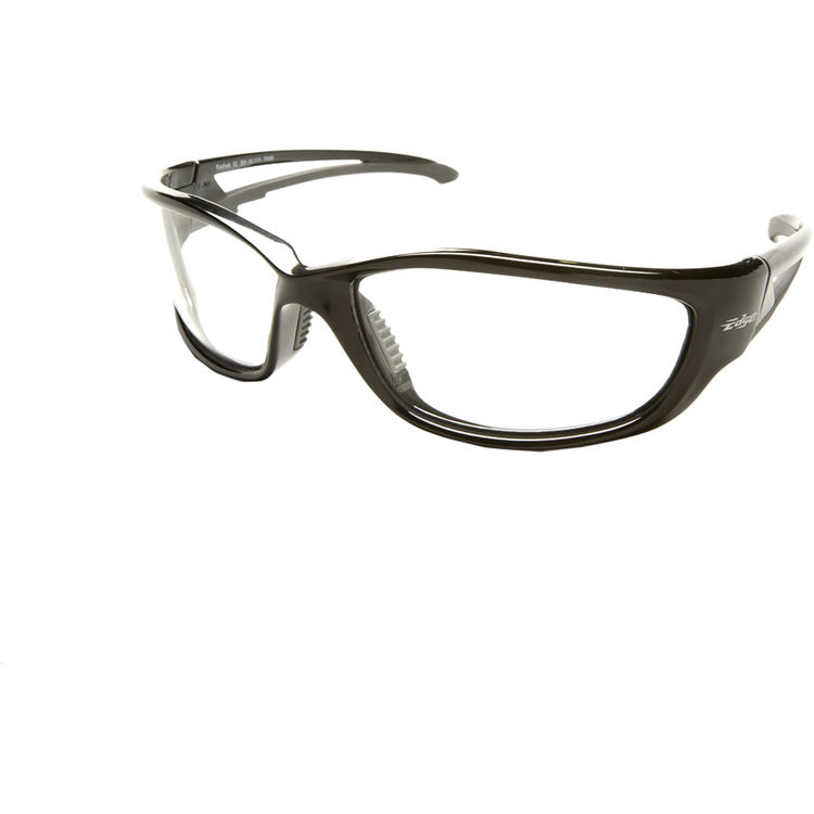 Clear Lens Edge Eyewear SK-XL111 Kazbek XL Safety Glasses Black XL Frame 