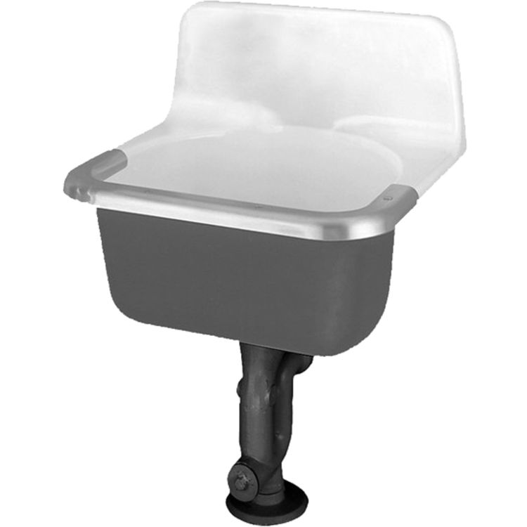 American Standard 7695.000.020 American Standard 7695.000.020 Akron Enameled Cast Iron Service Sink, White