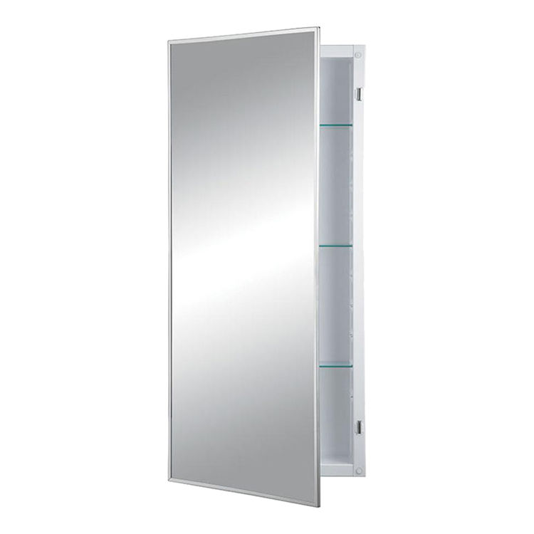 Jensen 455FL Lighted Medicine Cabinet Stainless Steel 20 Inch by