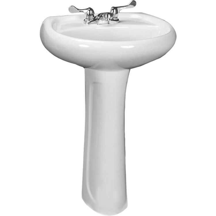 Western Pottery 250 19 X17 4 Center Pedestal Sink