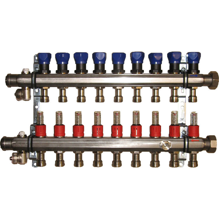 Viega 15907 Viega 15907 9-Port Stainless Steel Manifold, 1-1/4