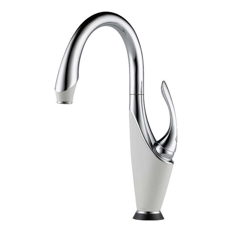 Brizo 64055lf Pcmw Vuelo Single Handle Waterfall Kitchen Faucet With Smart Touch