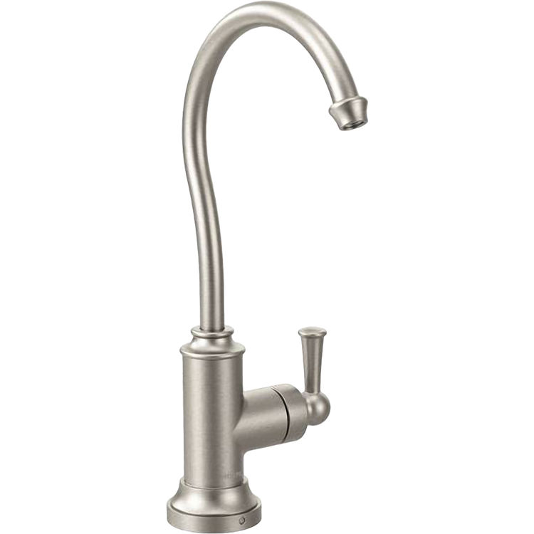 Moen S5560SRS Getränkearmatur – Einhebel, Hoher Bogen, Fleckenresistent Edelstahl | Für Küche, Kaltes Wasser