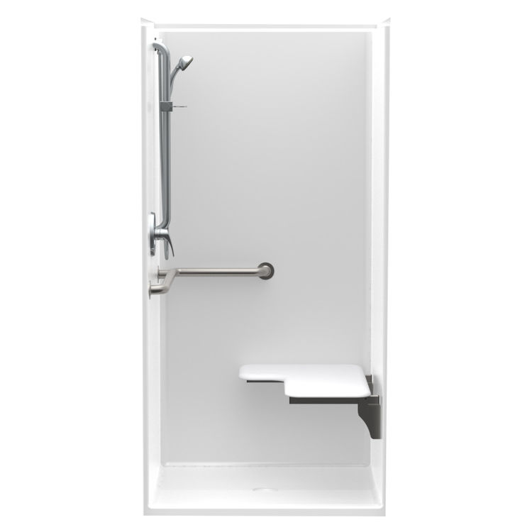 Aquatic 1363s White 36 X36 X74 Ada Shower Stall