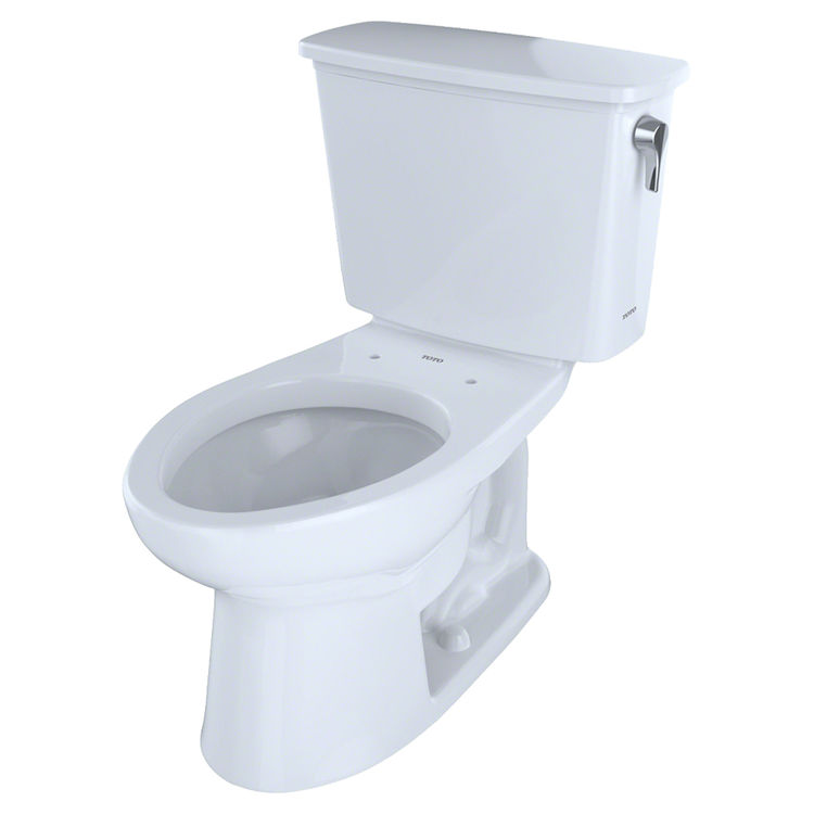 Toto CST744ERN#01 TOTO Eco Drake Transitional Two-Piece Elongated 1.28 GPF Toilet with Right-Hand Trip Lever, Cotton White - CST744ERN#01