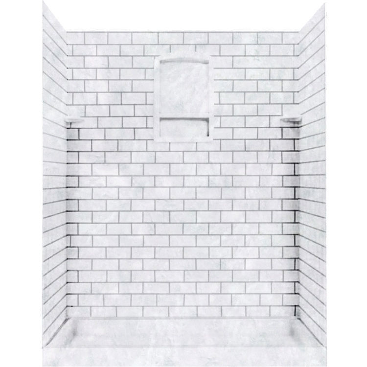 Swanstone Stmk72 4848 130 Subway Tile Shower Wall Kit 48x48x72 Ice - Is Subway Tile Good For Shower Walls Swanstone Stmk72 4848 130 Subway Tile Shower Wall Kit 48x48x72 Ice - Is Subway Tile Good For Shower Walls